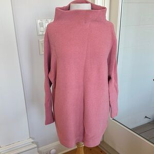 Free People Rose Pink Funnel Neck Sweater